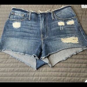 Frame le cutoff distressed denim short size 25